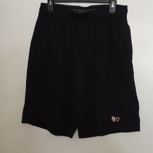 Black athletic shorts 90 degrees large